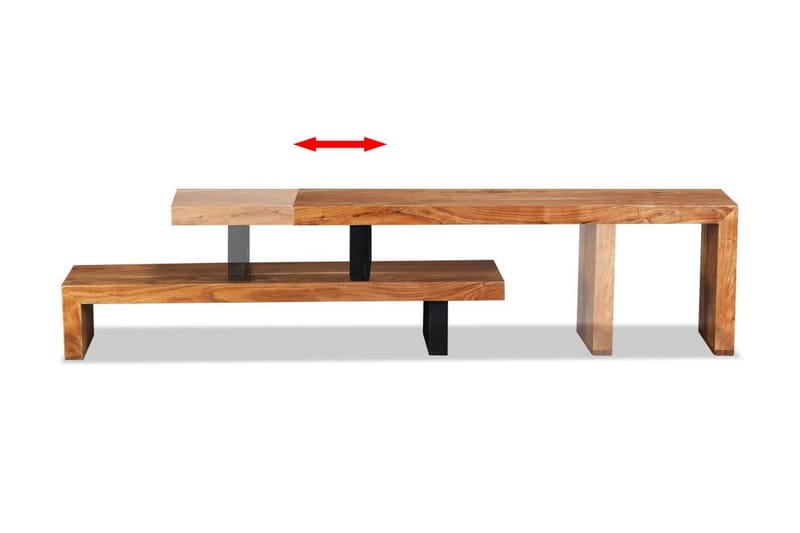 Tv-Bord I Massivt Akacietræ - Brun - Møbler - TV borde & mediemøbler - TV-borde