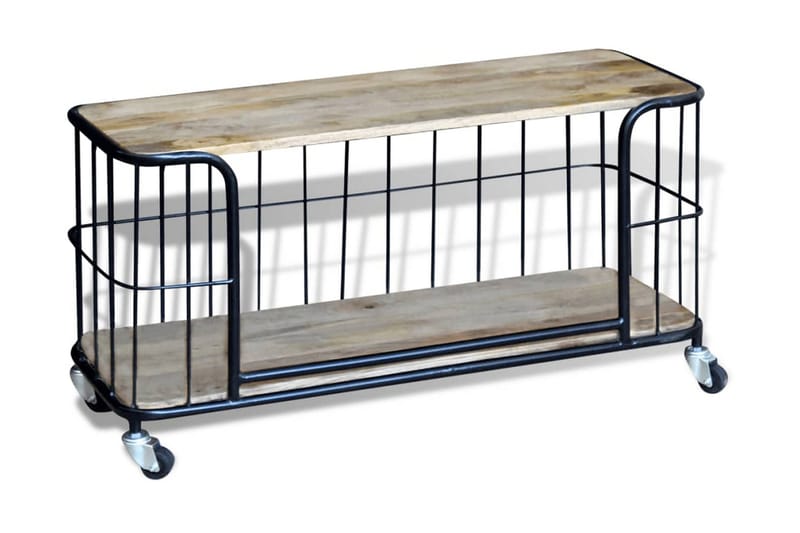 Tv-Bord Massivt Mangotræ 100X40X45 Cm - Flerfarvet - Møbler - TV borde & mediemøbler - TV-borde