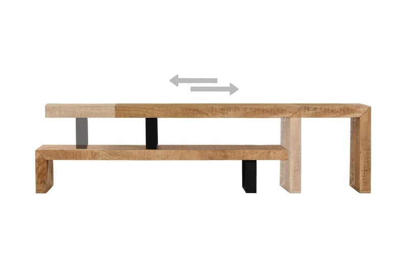 Tv-Bord Massivt Mangotræ - Brun - TV-borde