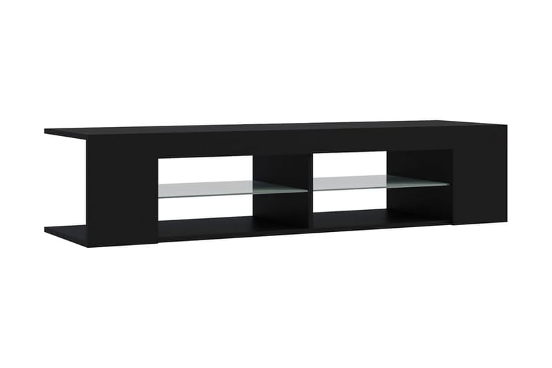 tv-bord med LED-lys 135x39x30 cm sort - Sort - Møbler - TV borde & mediemøbler - TV-borde