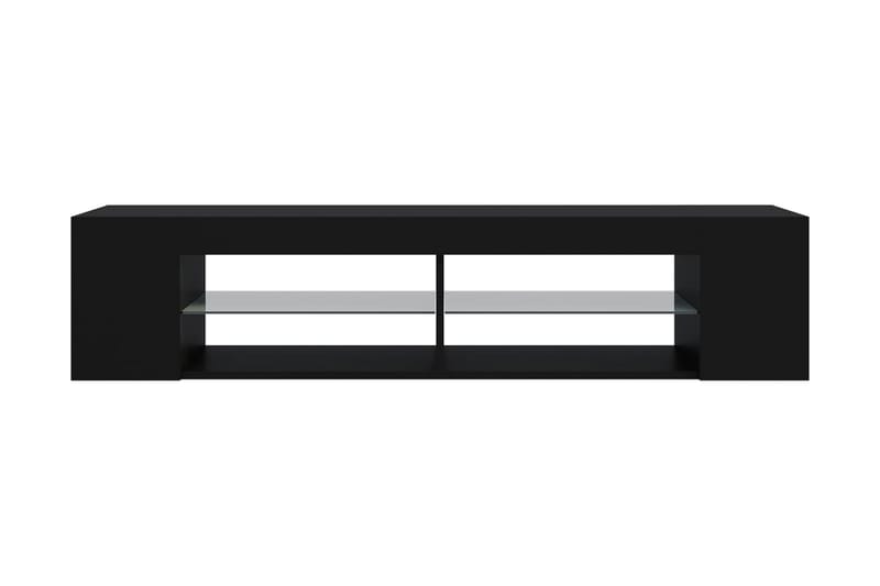 tv-bord med LED-lys 135x39x30 cm sort - Sort - Møbler - TV borde & mediemøbler - TV-borde