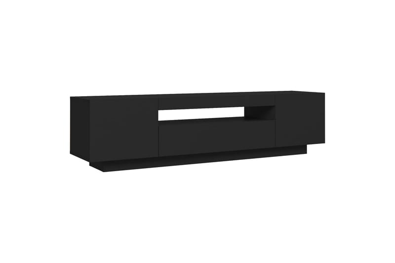 tv-bord med LED-lys 160x35x40 cm sort - Sort - Møbler - TV borde & mediemøbler - TV-borde