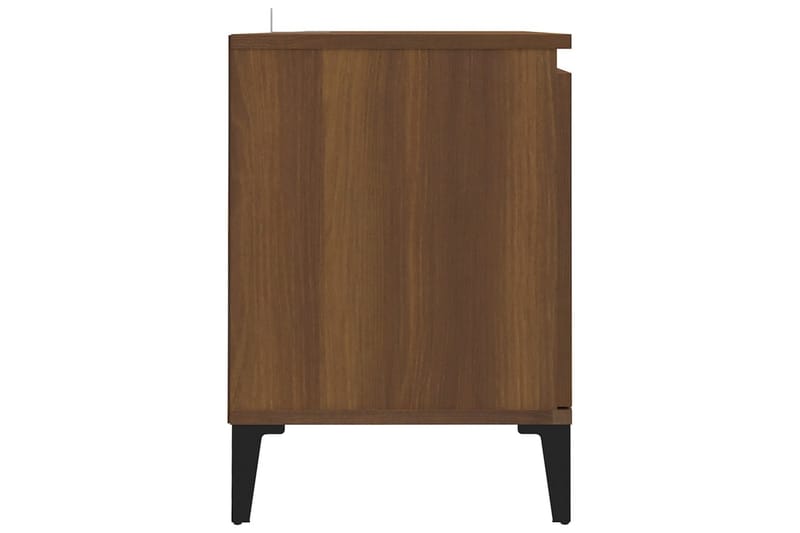 tv-bord med metalben 103,5x35x50 cm brun egetræsfarve - Brun - Møbler - TV borde & mediemøbler - TV-borde