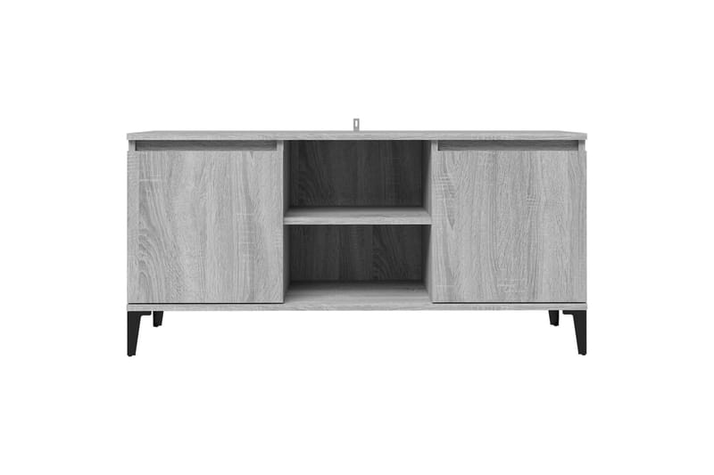 tv-bord med metalben 103,5x35x50 cm grå sonoma-eg - Grå - Møbler - TV borde & mediemøbler - TV-borde