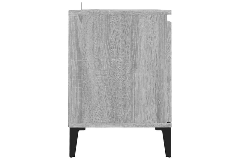 tv-bord med metalben 103,5x35x50 cm grå sonoma-eg - Grå - TV-borde