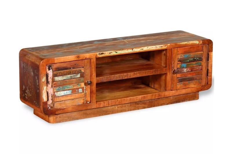 Tv-Bord Solidt Genanvendt Træ 120X30X40 Cm - Flerfarvet - Møbler - TV borde & mediemøbler - TV-borde