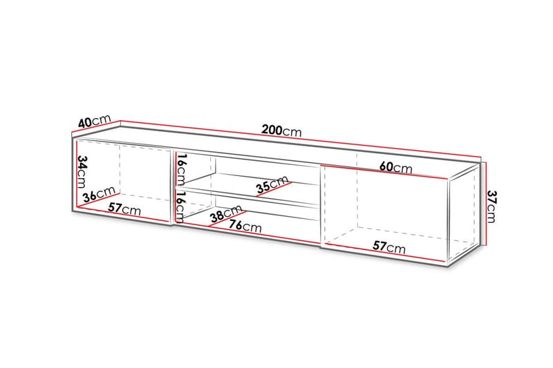 TV-Bord - Sort - Møbler - TV borde & mediemøbler - TV-borde