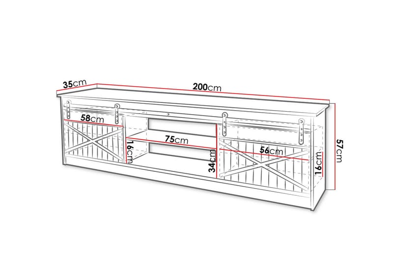 TV-Bord - Sort - Møbler - TV borde & mediemøbler - TV-borde