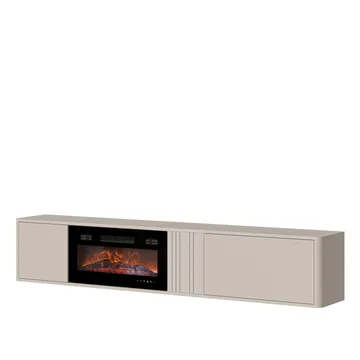 tv-bord TV-bord PHILIPPE 190 med pejs beige - Møbler - TV borde & mediemøbler - TV-borde