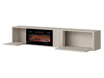 tv-bord TV-bord PHILIPPE 190 med pejs beige - Møbler - TV borde & mediemøbler - TV-borde