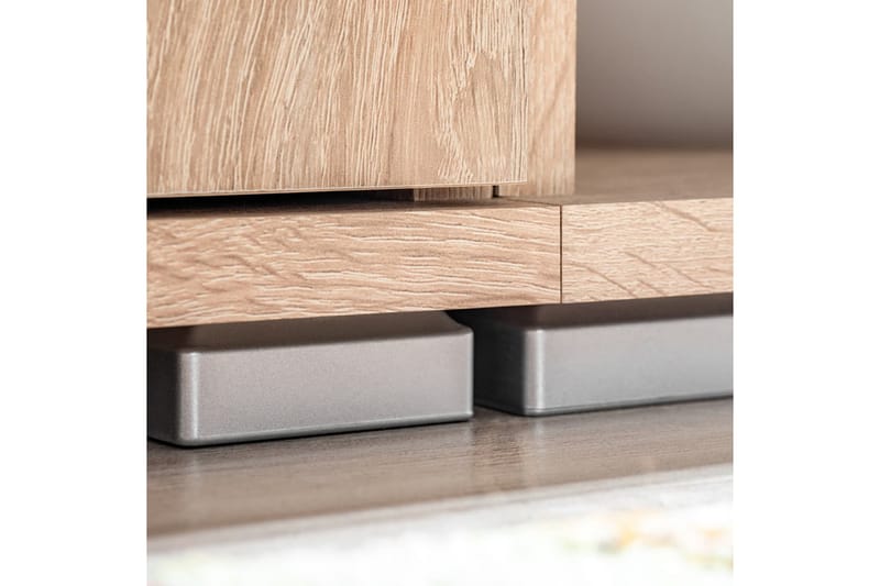 Tv-Møbel Med Led-Lys Sonoma-Eg - Brun - Møbler - TV borde & mediemøbler - TV-borde