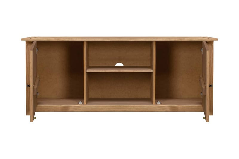 Tv-skænk 120 x 40 x 50 cm massivt fyrretræ Panama - Brun - Møbler - TV borde & mediemøbler - TV-borde