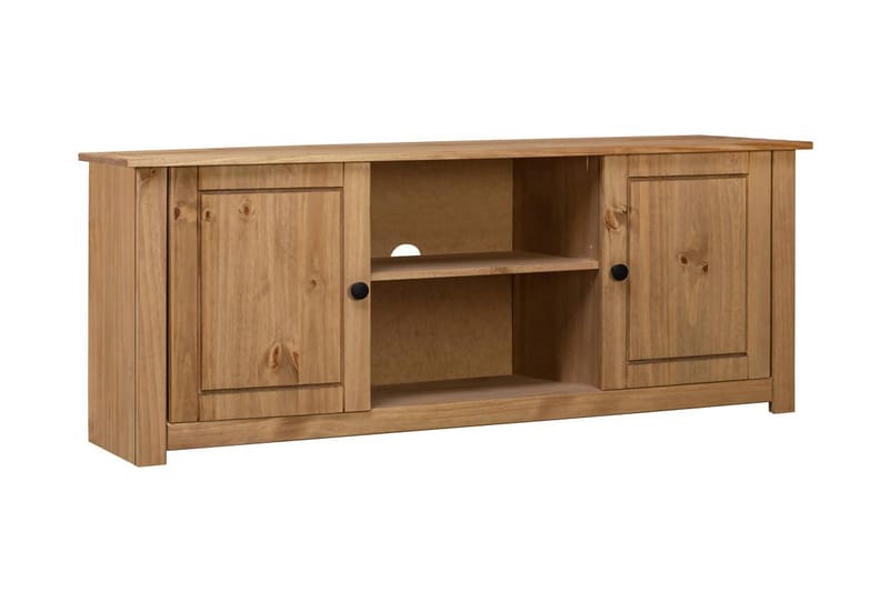 Tv-skænk 120 x 40 x 50 cm massivt fyrretræ Panama - Brun - Møbler - TV borde & mediemøbler - TV-borde