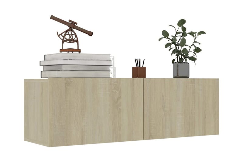 Tv-Skab 100x30x30 cm Spånplade Sonoma-Eg - Brun - Møbler - TV borde & mediemøbler - TV-borde
