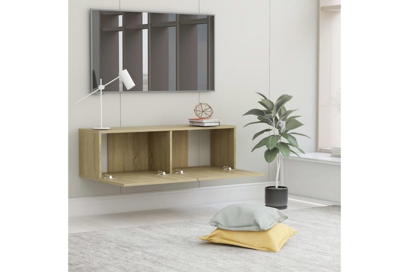 Tv-Skab 100x30x30 cm Spånplade Sonoma-Eg - Brun - Møbler - TV borde & mediemøbler - TV-borde