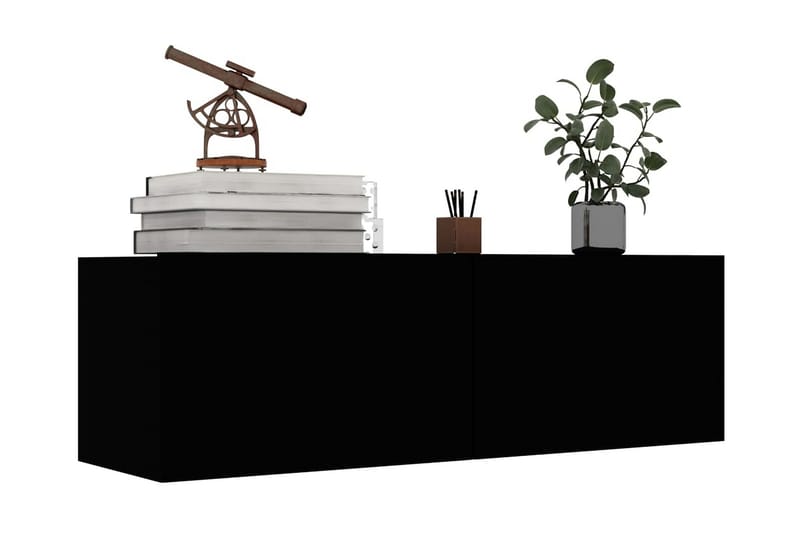 Tv-Skab 100x30x30 cm Spånplade Sort - Sort - Møbler - TV borde & mediemøbler - TV-borde