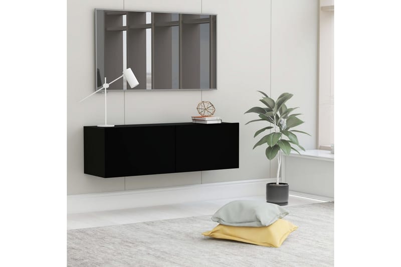 Tv-Skab 100x30x30 cm Spånplade Sort - Sort - Møbler - TV borde & mediemøbler - TV-borde
