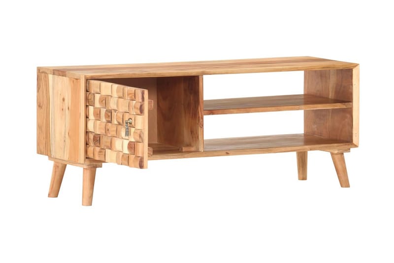 tv-skab 100x35x40 cm massivt akacietræ - Brun - Møbler - TV borde & mediemøbler - TV-borde