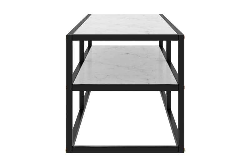 tv-skab 100x40x40 cm hvidt marmorglas sort - Sort - Møbler - TV borde & mediemøbler - TV-borde