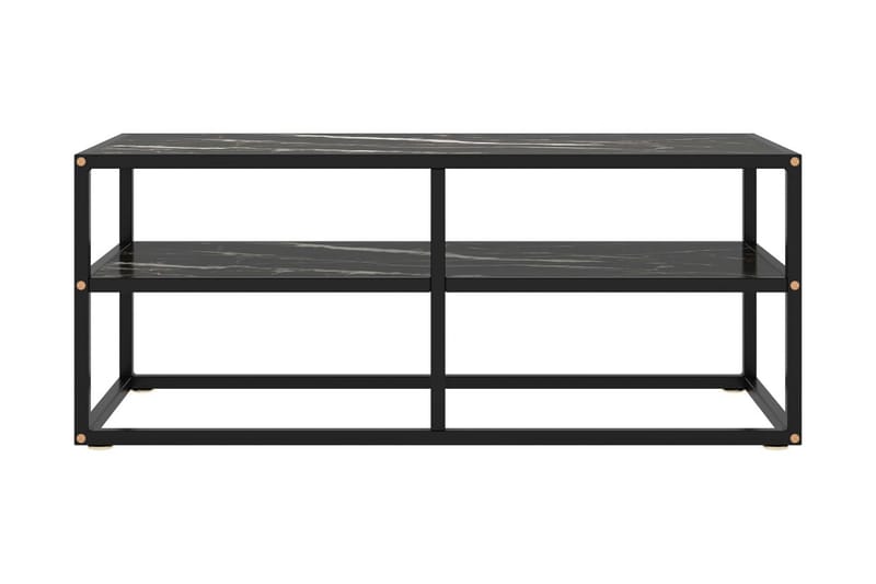 Tv-Skab 100x40x40 cm Marmorglas Sort - Sort - Møbler - TV borde & mediemøbler - TV-borde