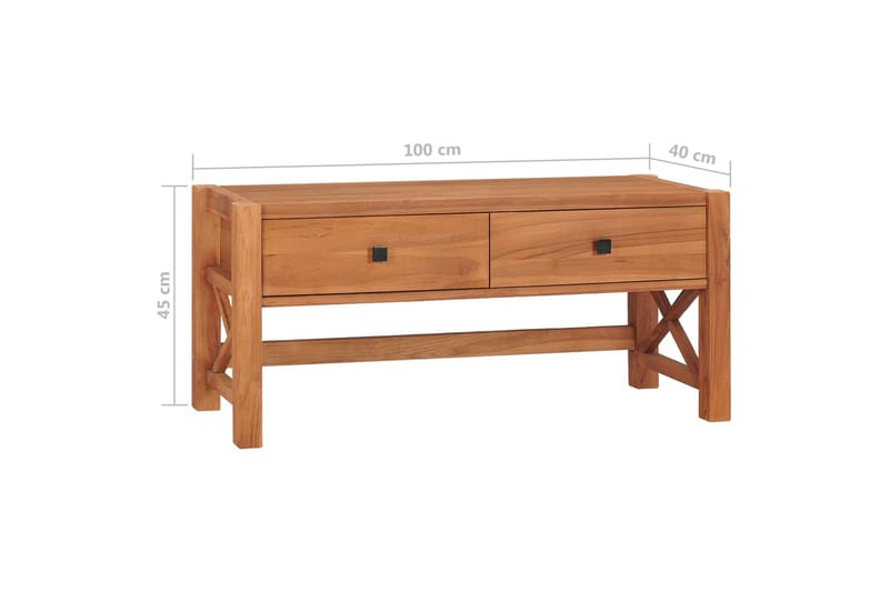 tv-skab 100x40x45 cm genanvendt teaktræ - Brun - Møbler - TV borde & mediemøbler - TV-borde