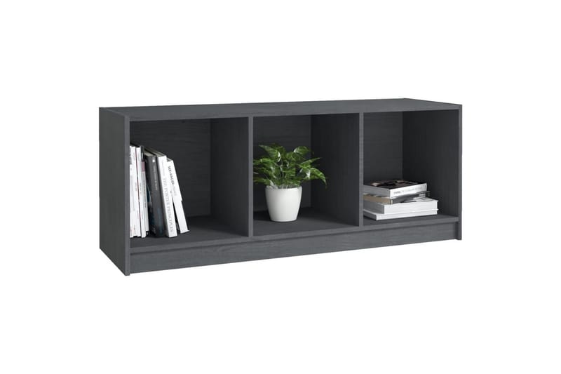 tv-skab 104x33x41 cm massivt fyrretræ grå - Grå - Møbler - TV borde & mediemøbler - TV-borde
