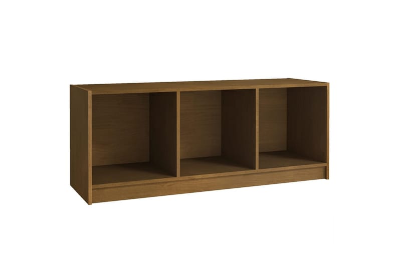 tv-skab 104x33x41 cm massivt fyrretræ gyldenbrun - Brun - TV-borde