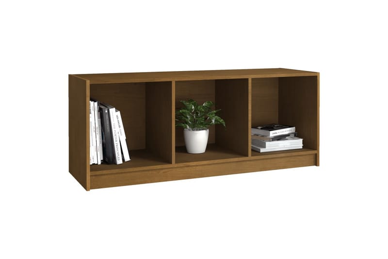 tv-skab 104x33x41 cm massivt fyrretræ gyldenbrun - Brun - Møbler - TV borde & mediemøbler - TV-borde