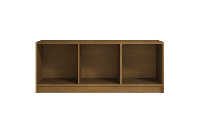 tv-skab 104x33x41 cm massivt fyrretræ gyldenbrun - Brun - TV-borde