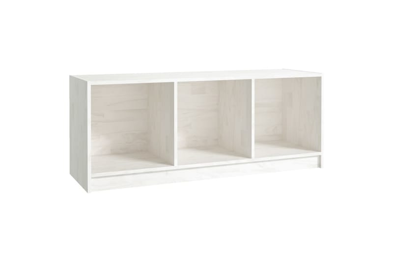 tv-skab 104x33x41 cm massivt fyrretræ hvid - Hvid - Møbler - TV borde & mediemøbler - TV-borde