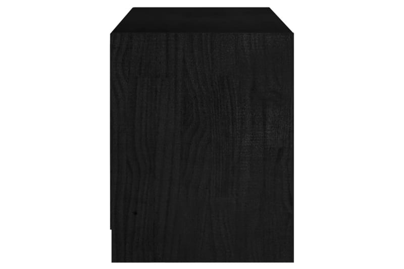 tv-skab 104x33x41 cm massivt fyrretræ sort - Sort - Møbler - TV borde & mediemøbler - TV-borde