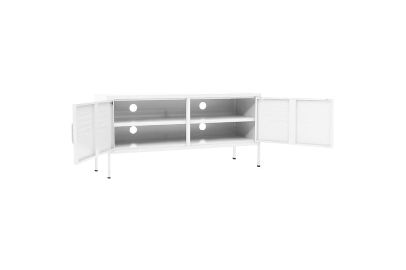 tv-skab 105x35x50 cm stål Hvid - Hvid - TV-borde