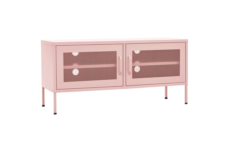 tv-skab 105x35x50 cm stål Lyserød - Lyserød - Møbler - TV borde & mediemøbler - TV-borde