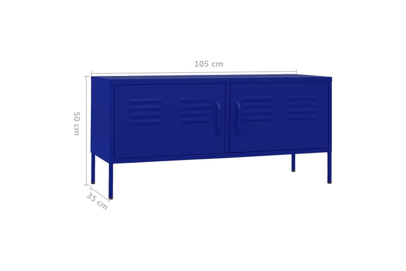 tv-skab 105x35x50 cm stål Marineblå - Blå - Møbler - TV borde & mediemøbler - TV-borde
