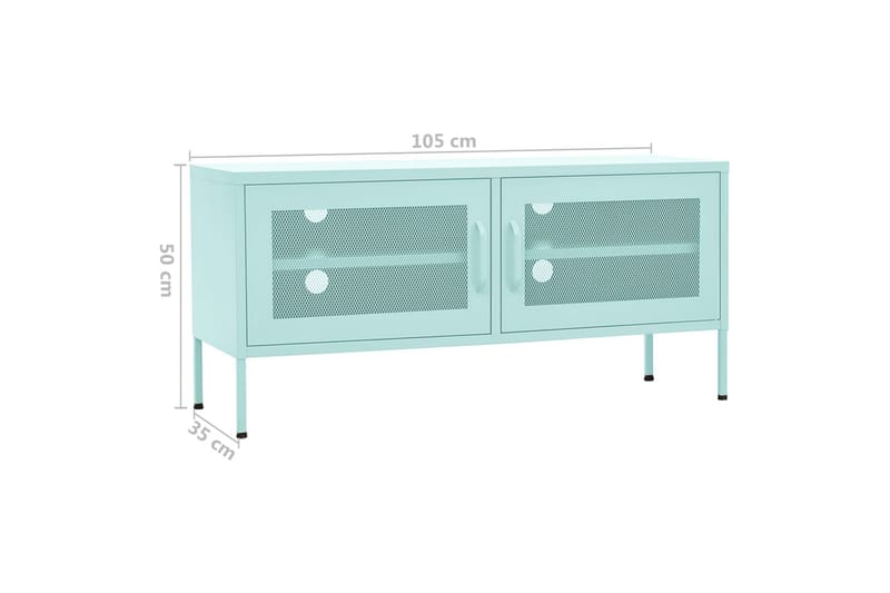 tv-skab 105x35x50 cm stål Mintgrøn - Grøn - Møbler - TV borde & mediemøbler - TV-borde
