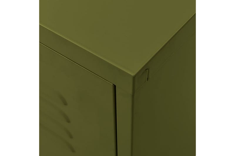 tv-skab 105x35x50 cm stål olivengrøn - Grøn - TV-borde