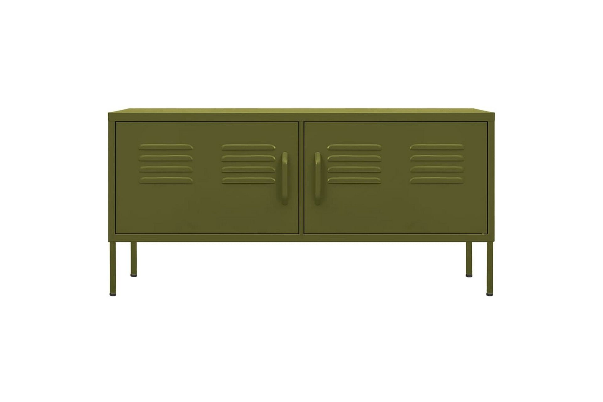tv-skab 105x35x50 cm stål olivengrøn - Grøn - Møbler - TV borde & mediemøbler - TV-borde