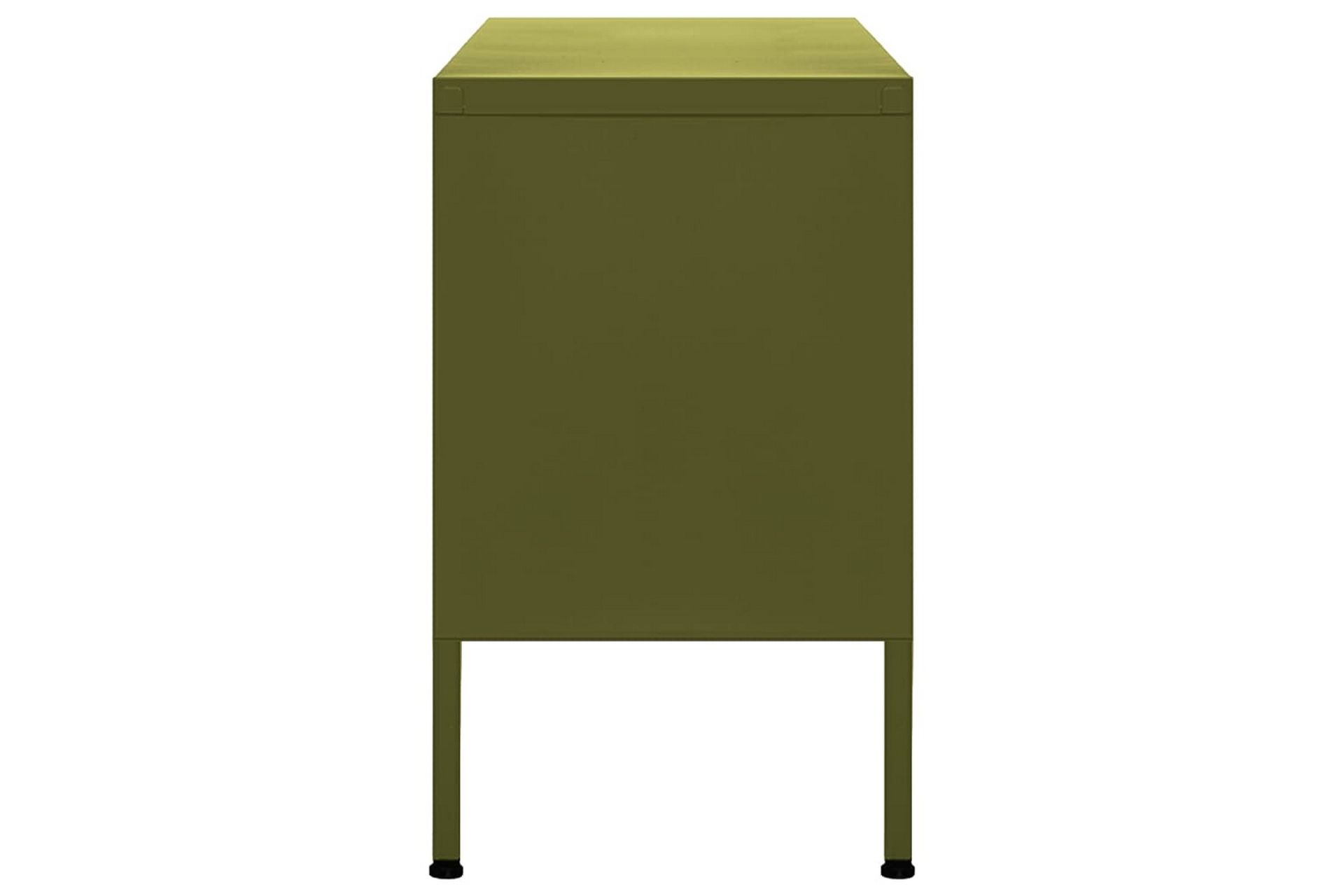 tv-skab 105x35x50 cm stål olivengrøn - Grøn - Møbler - TV borde & mediemøbler - TV-borde