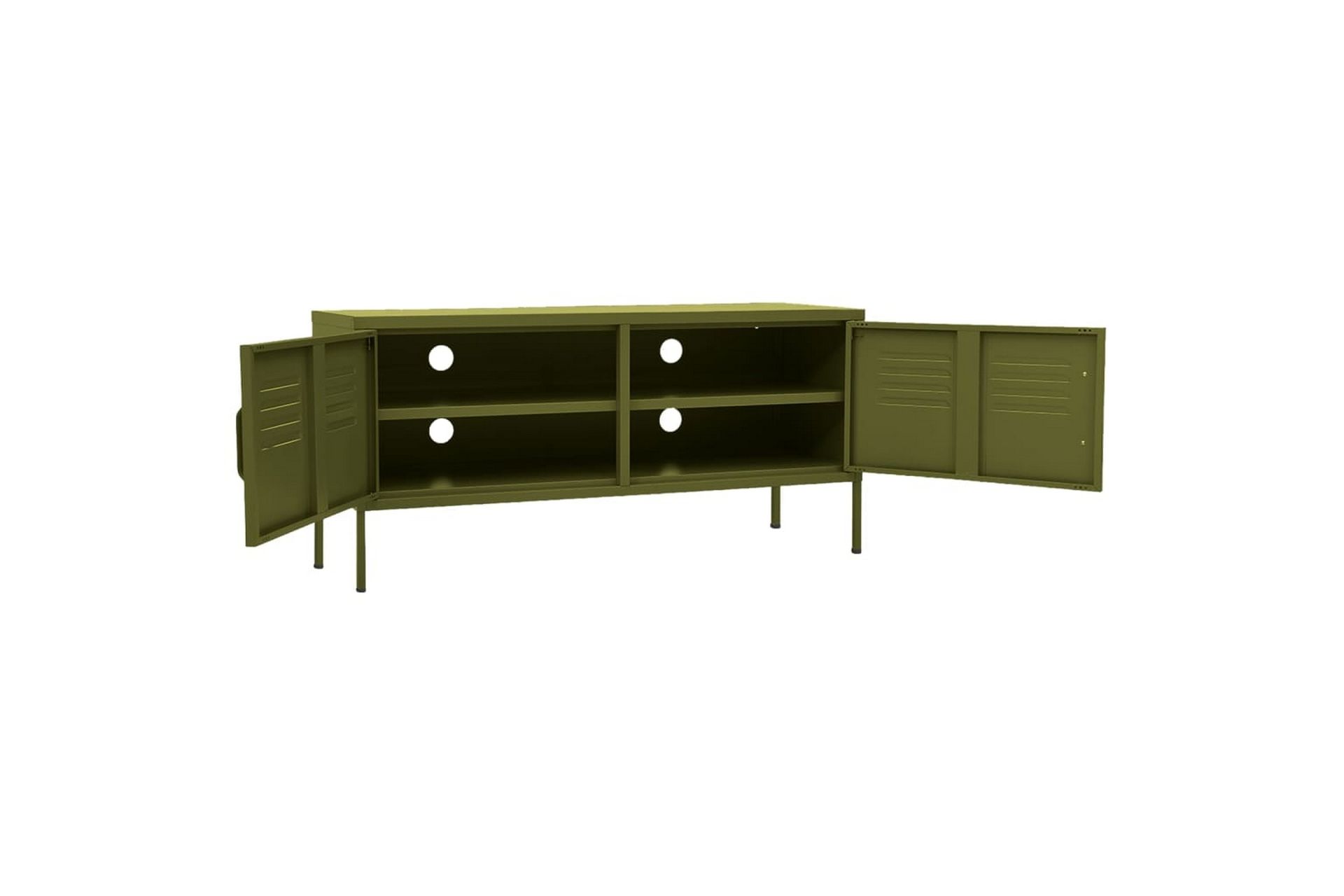 tv-skab 105x35x50 cm stål olivengrøn - Grøn - Møbler - TV borde & mediemøbler - TV-borde