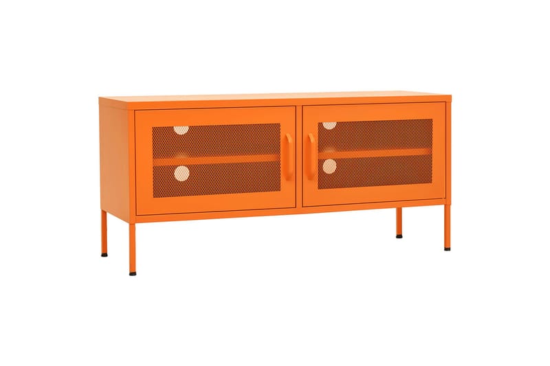 tv-skab 105x35x50 cm stål Orange - Orange - Møbler - TV borde & mediemøbler - TV-borde
