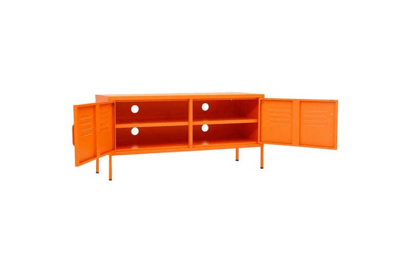 tv-skab 105x35x50 cm stål Orange - Orange - Møbler - TV borde & mediemøbler - TV-borde