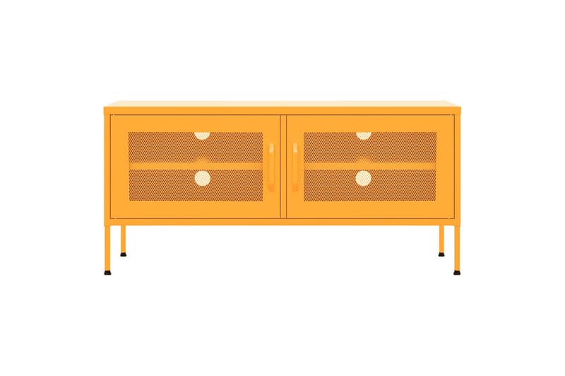 tv-skab 105x35x50 cm stål Sennepsgul - Gul - Møbler - TV borde & mediemøbler - TV-borde