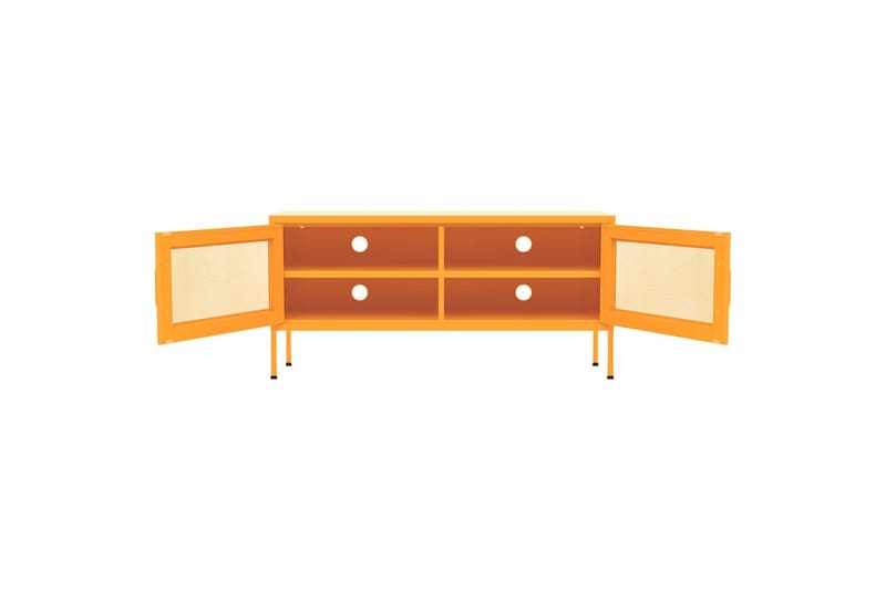 tv-skab 105x35x50 cm stål Sennepsgul - Gul - Møbler - TV borde & mediemøbler - TV-borde