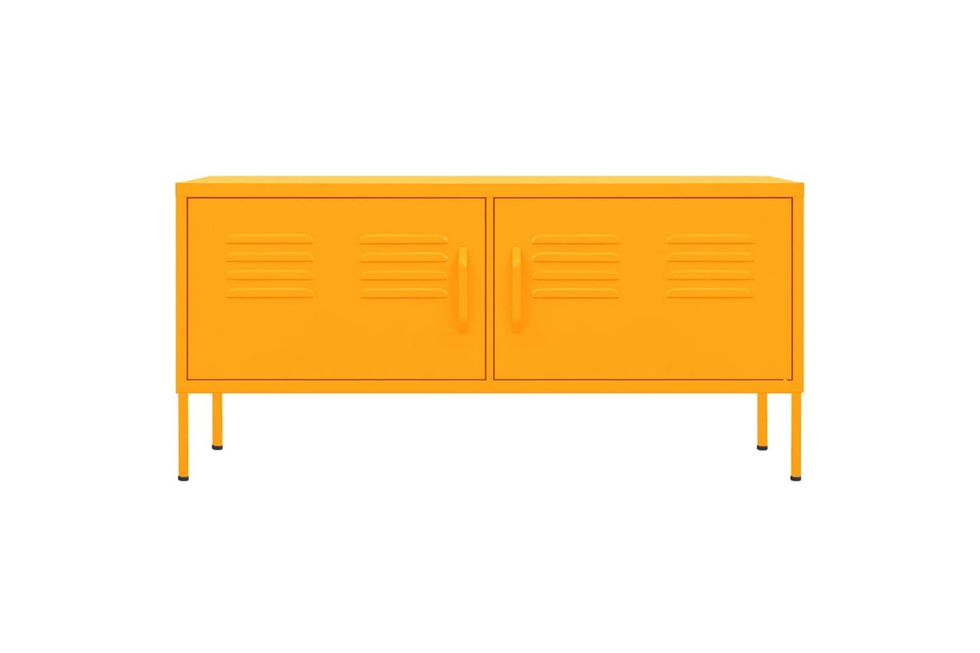 tv-skab 105x35x50 cm stål  Sennepsgul - Gul - Møbler - TV borde & mediemøbler - TV-borde