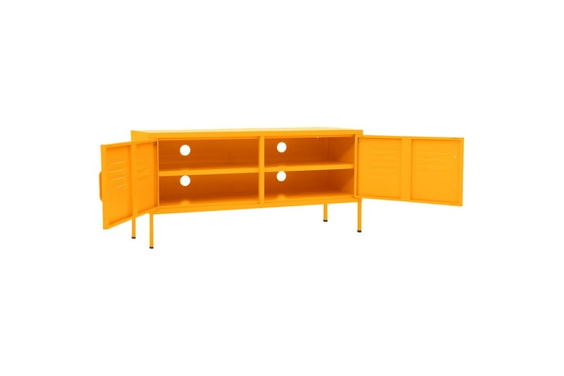 tv-skab 105x35x50 cm stål  Sennepsgul - Gul - Møbler - TV borde & mediemøbler - TV-borde