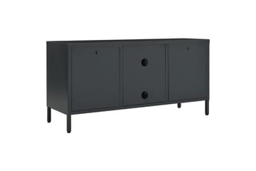 tv-skab 105x35x52 cm stål og glas antracitgrå - Antracit - Møbler - TV borde & mediemøbler - TV-borde