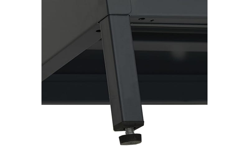 tv-skab 105x35x52 cm stål og glas sort - Sort - TV-borde