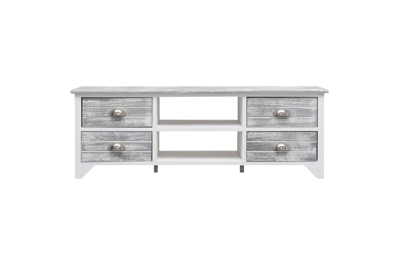 tv-skab 108x30x40 cm massivt kejsertræ - Grå - Møbler - TV borde & mediemøbler - TV-borde