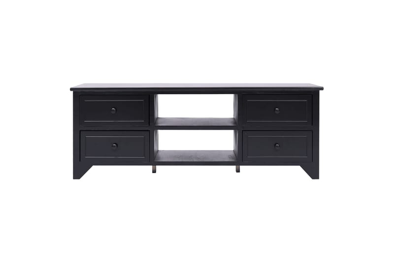 tv-skab 108x30x40 cm massivt kejsertræ  sort - Sort - Møbler - TV borde & mediemøbler - TV-borde