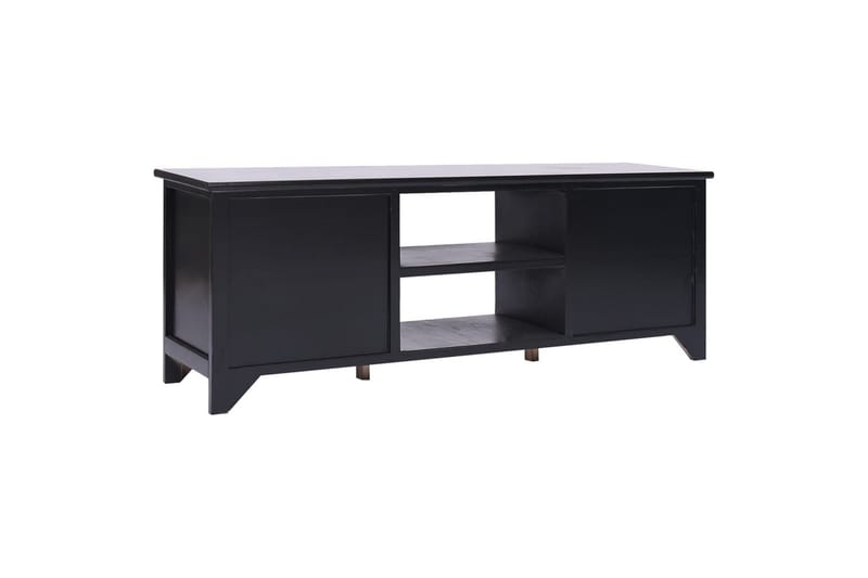 tv-skab 108x30x40 cm massivt kejsertræ  sort - Sort - Møbler - TV borde & mediemøbler - TV-borde